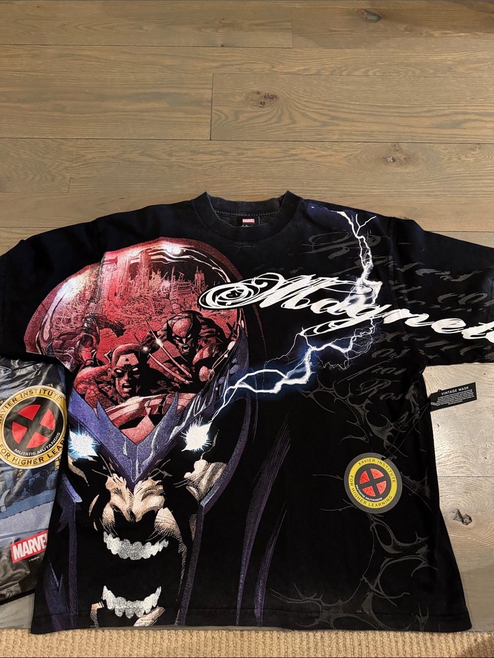 Civil Regime and Marvel Magneto Graphic Short Sleeve Tee - Black & Red
